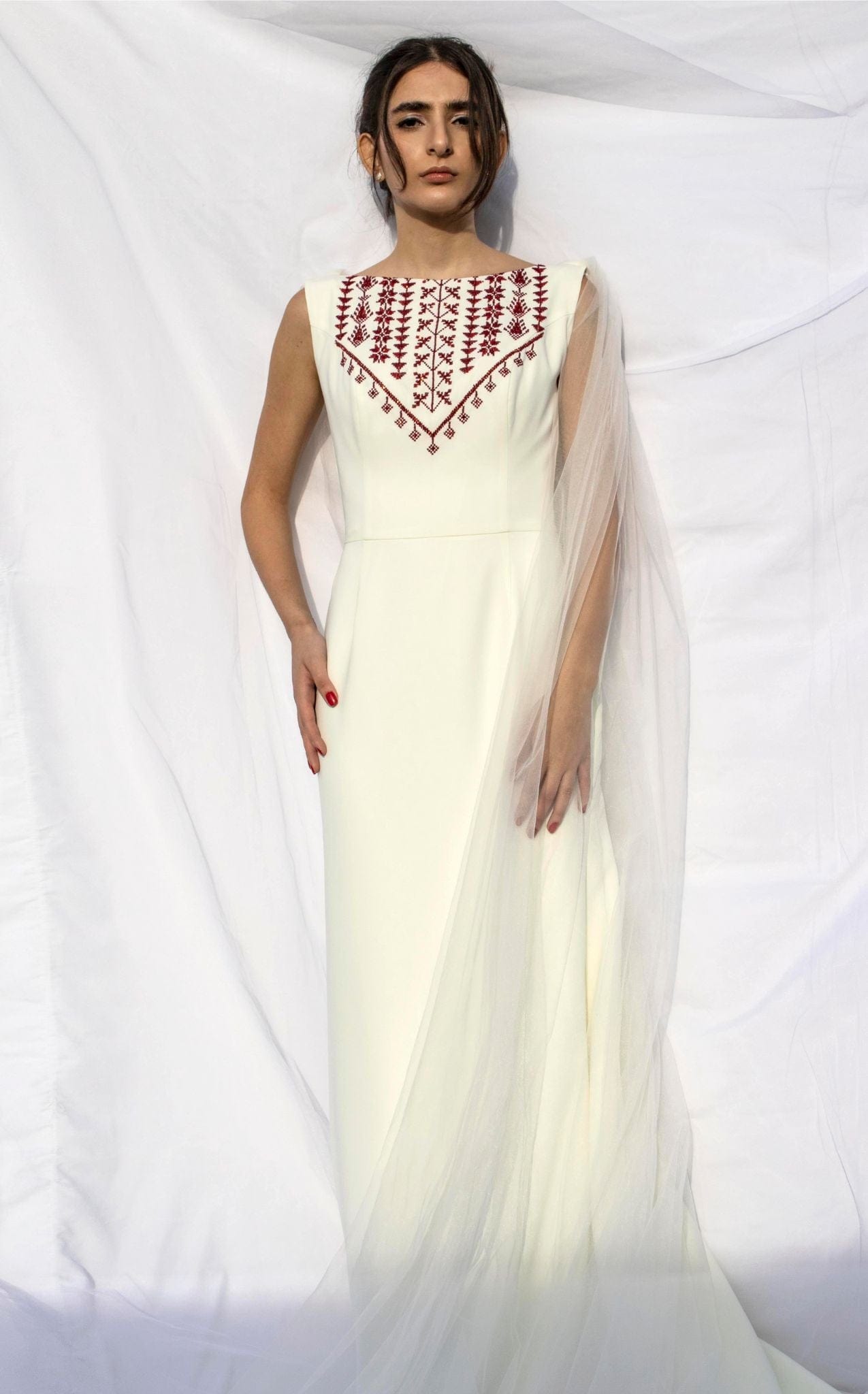 Diala - Hand Embroidered Bridal Dress Deerah