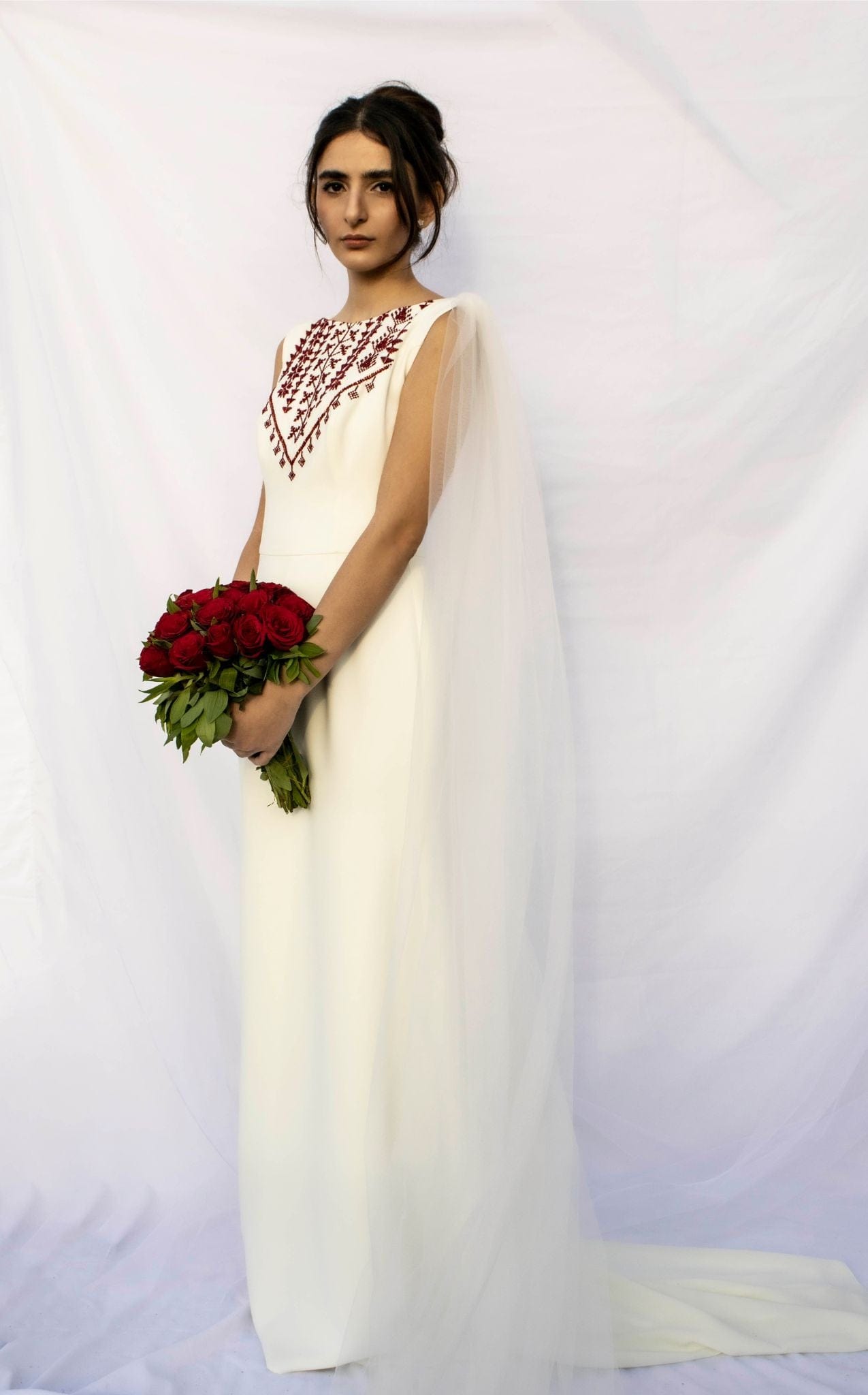 Diala - Hand Embroidered Bridal Dress Deerah