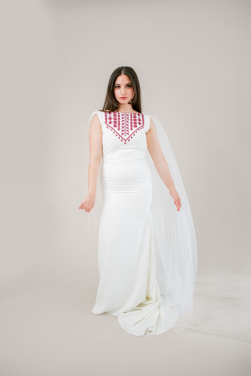 Diala - Hand Embroidered Bridal Dress Deerah