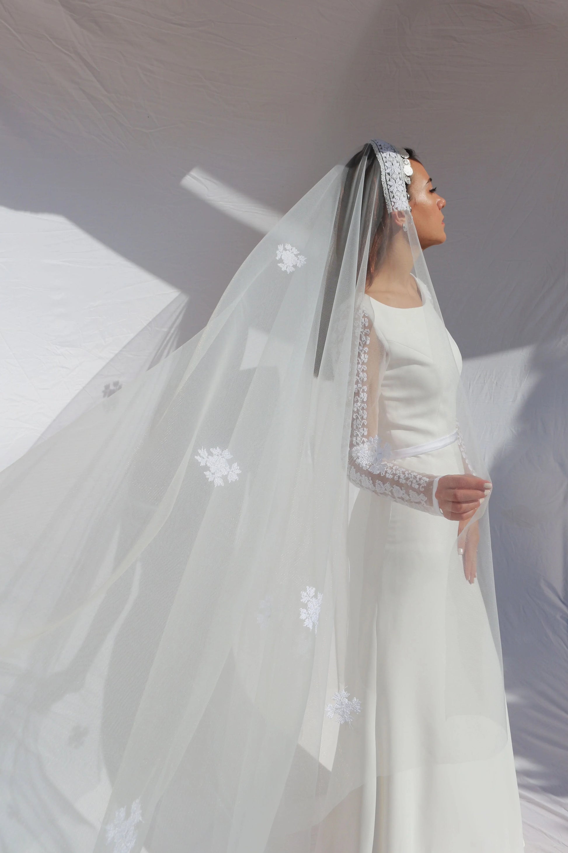 Amira - Hand Embroidered Princess Bridal Dress & Veil Deerah