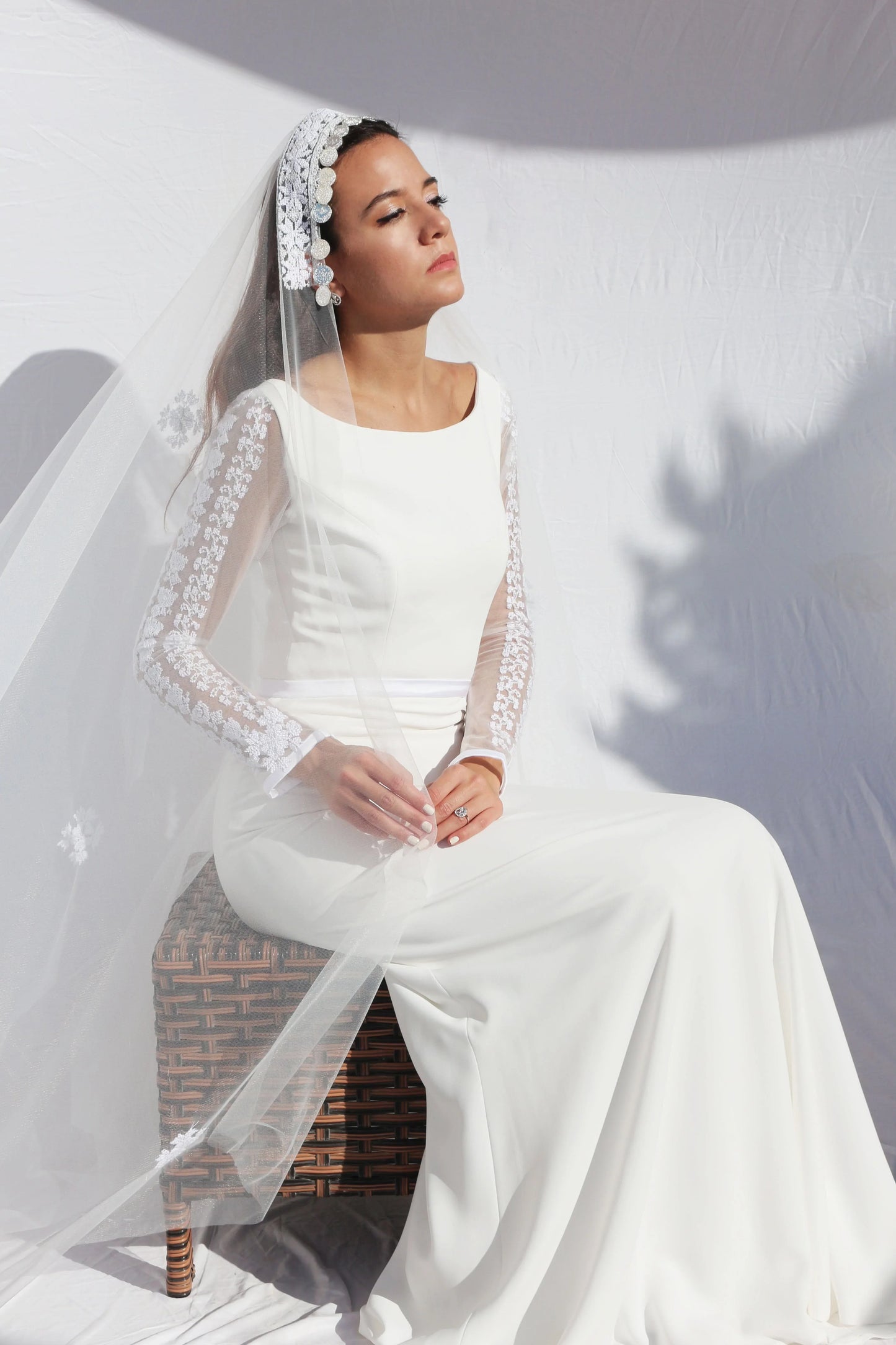 Amira - Hand Embroidered Princess Bridal Dress & Veil Deerah
