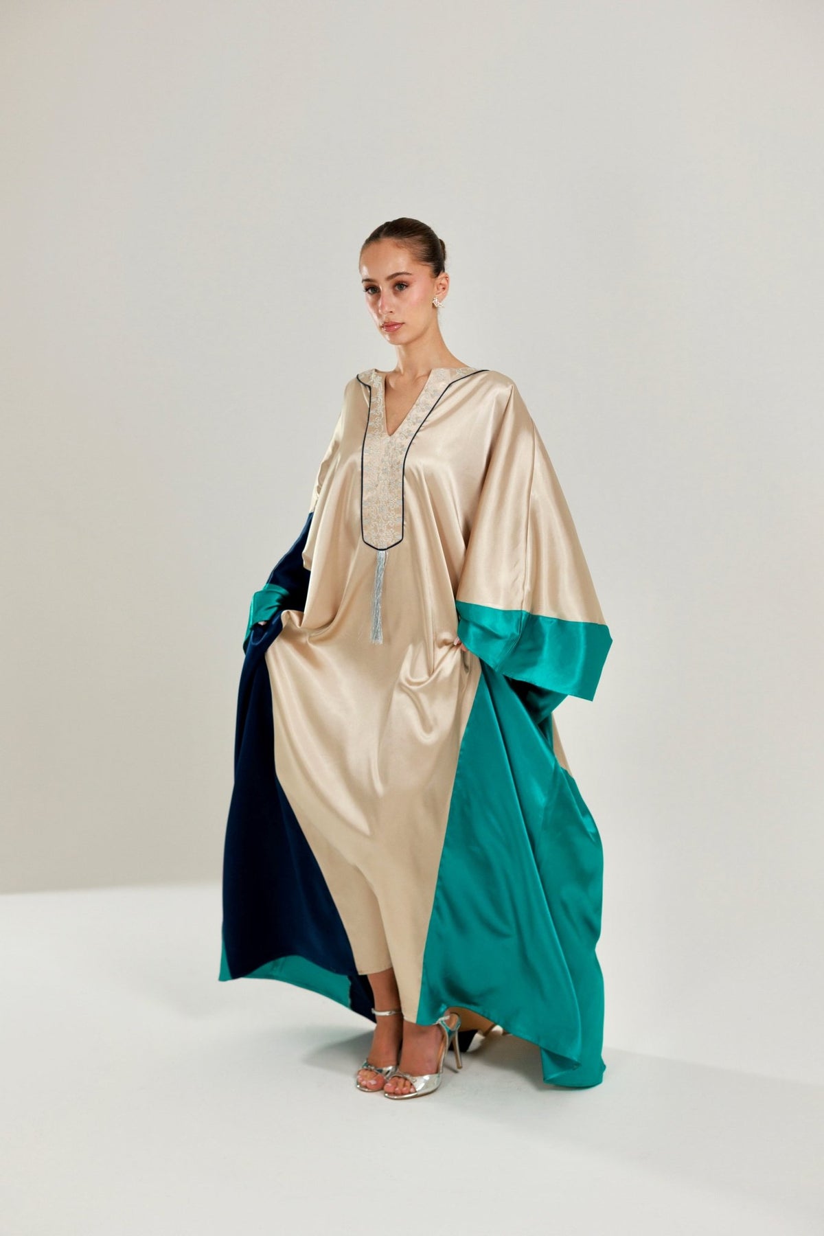 Color Block Abaya