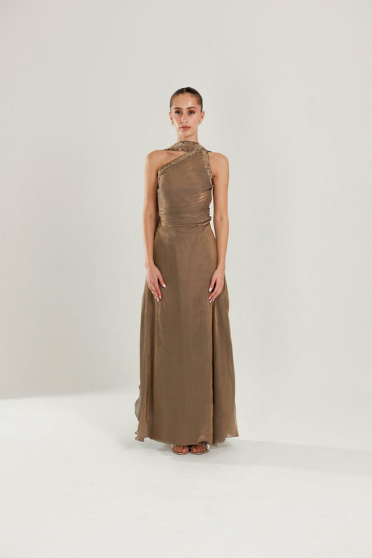 The Meera - Hand Embroidered Organza Dress - Deerah